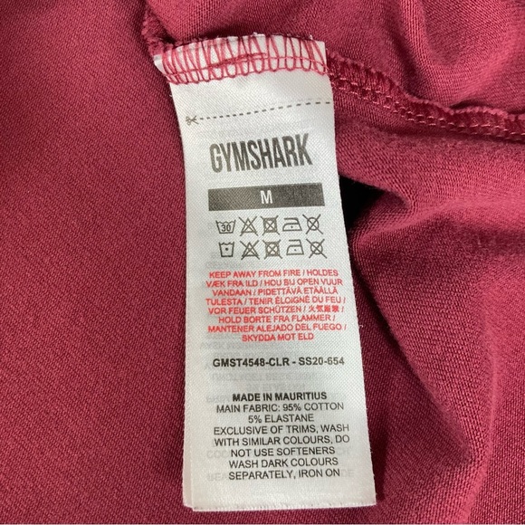 Gymshark Burgundy Shirt Size M - Picture 9 of 9